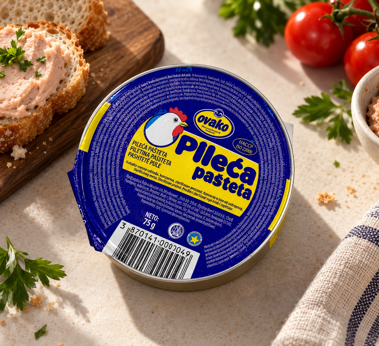 Pasteta pileca, Ovako 100g