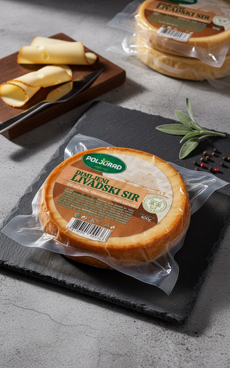 Dimljeni Livadski sir, 400g Poljorad – Bild 2