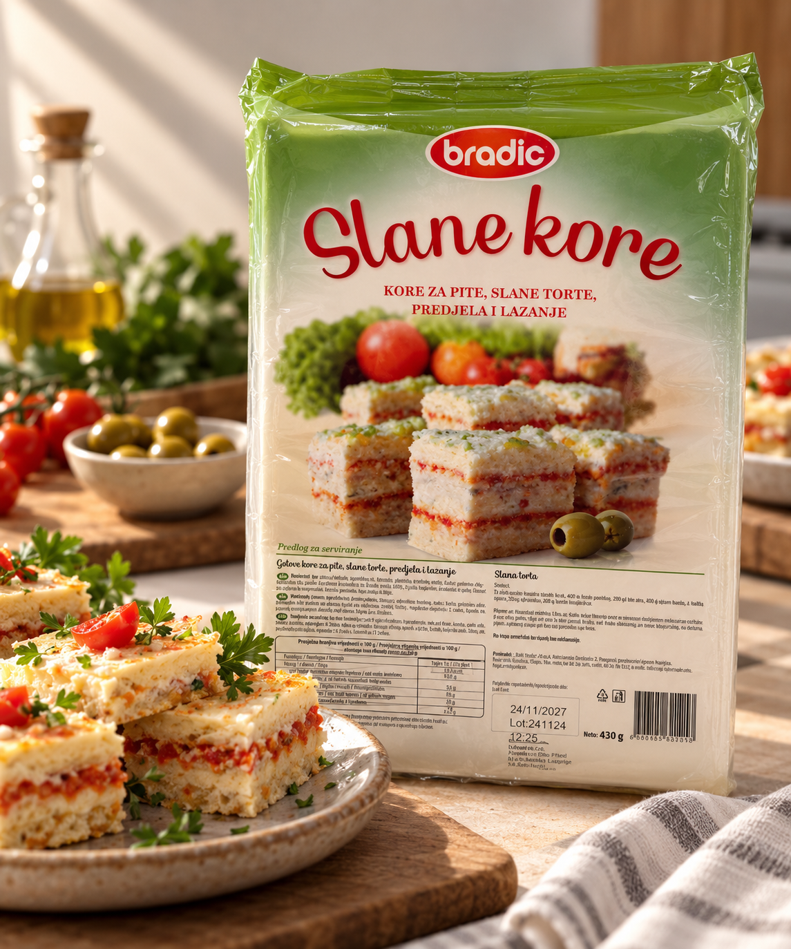 Slane Kore, Bradic 430g