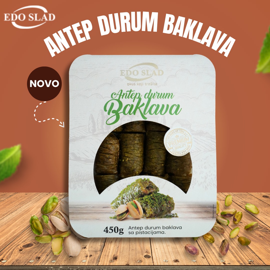 Antep Durum Baklava, 450g Edo Slad