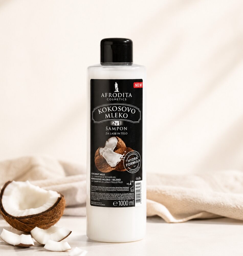 Shampoo und Duschgel KOKOSMILCH (2u 1 Sampon za kosu i tijelo ) 1L, Afrodita