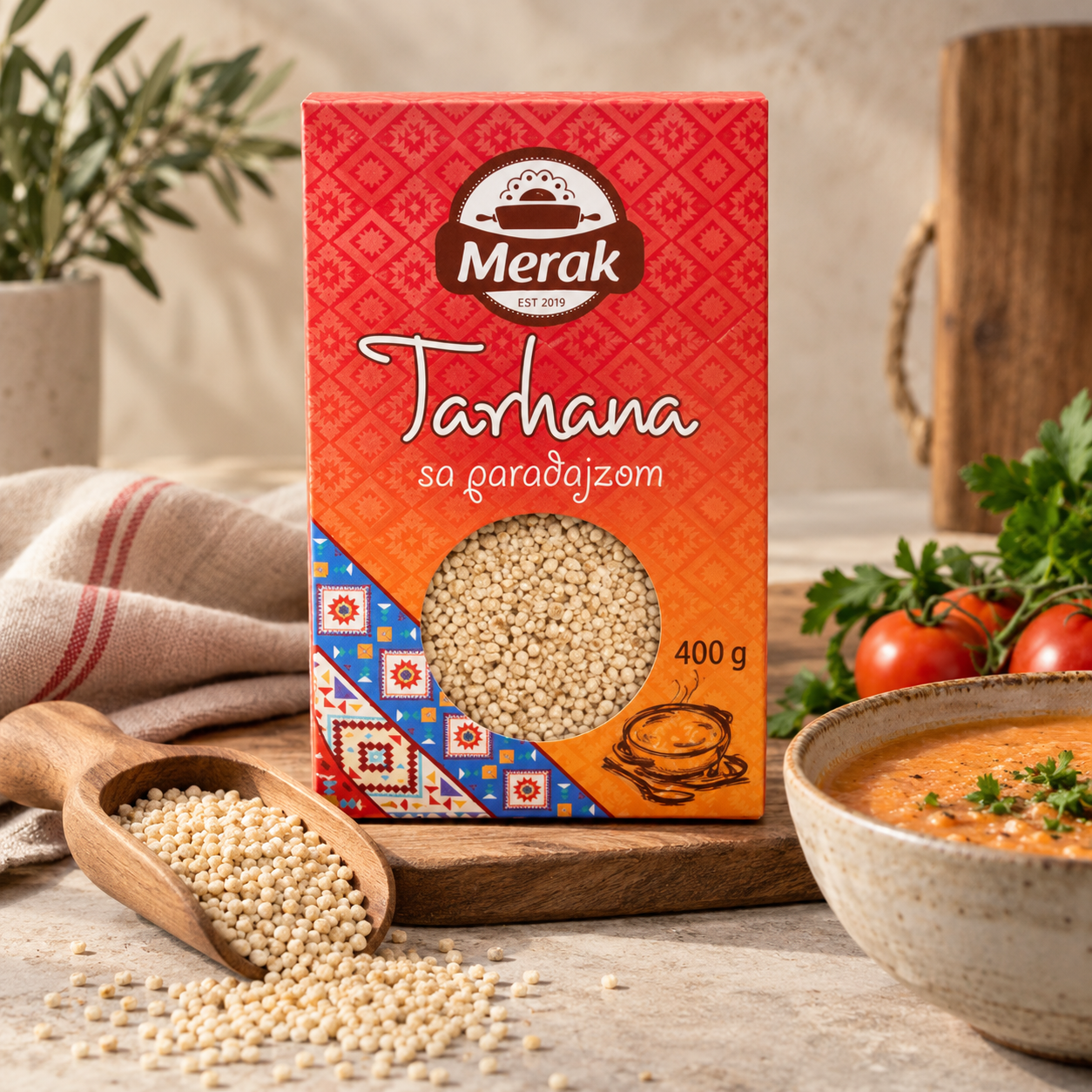 Tarhana sa paradajzom, Merak 400g