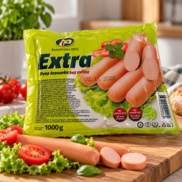 Extra Würstchen, Perutnina Ptuj /1kg MHD 02.11.2026