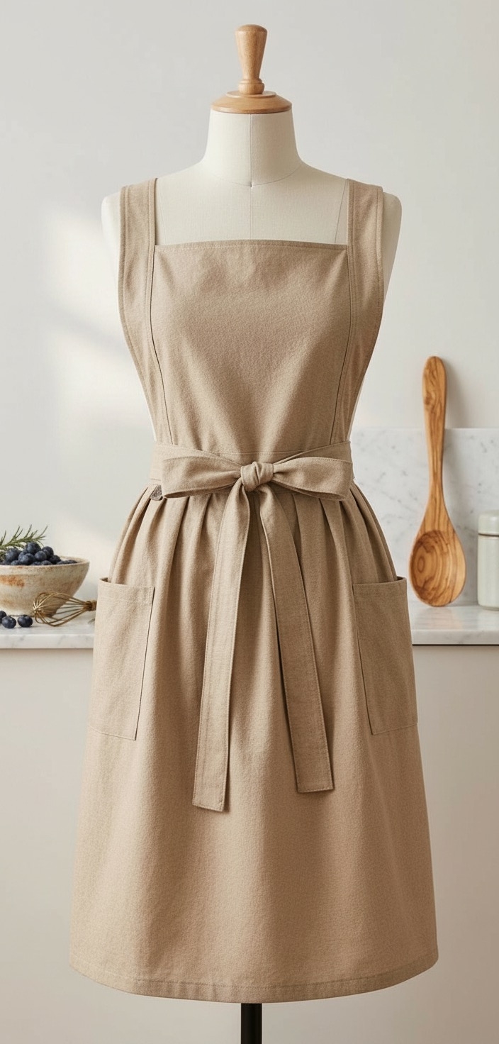 Kochschürze, Kecelja beige sa volanom 9225