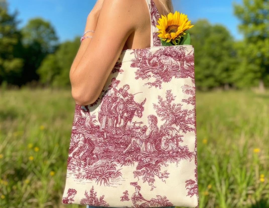 Shoppertasche to go, Urban Home (crveno bijela 5586)
