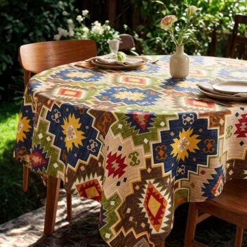 Runde Tischdecke, Urban Home 140cm (Ethno Muster) 7505