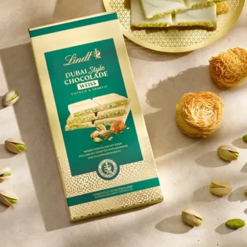 Lindt Dubai Style Chocolade Weiß,Pistazie & Kadayif 150g