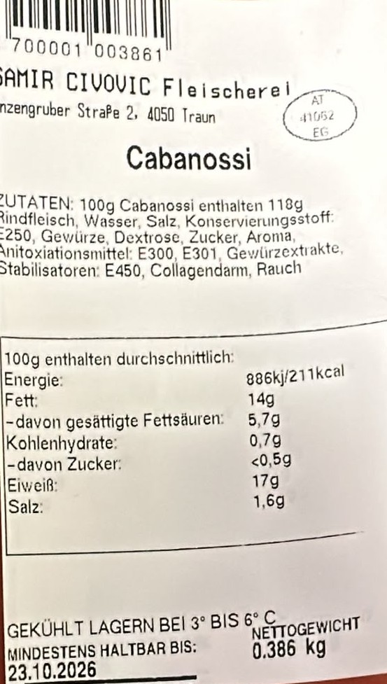 Cabanossi Civovic sehr Scharf - PETARDA, 4 Stk. ca. 230 g – Bild 2
