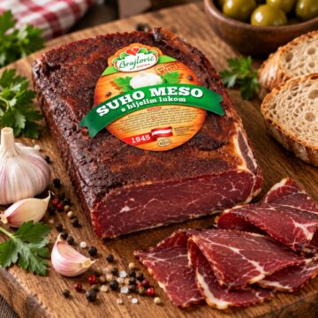 Rinderrauchfleisch mit Knoblauch, Brajlovic 352g-394g