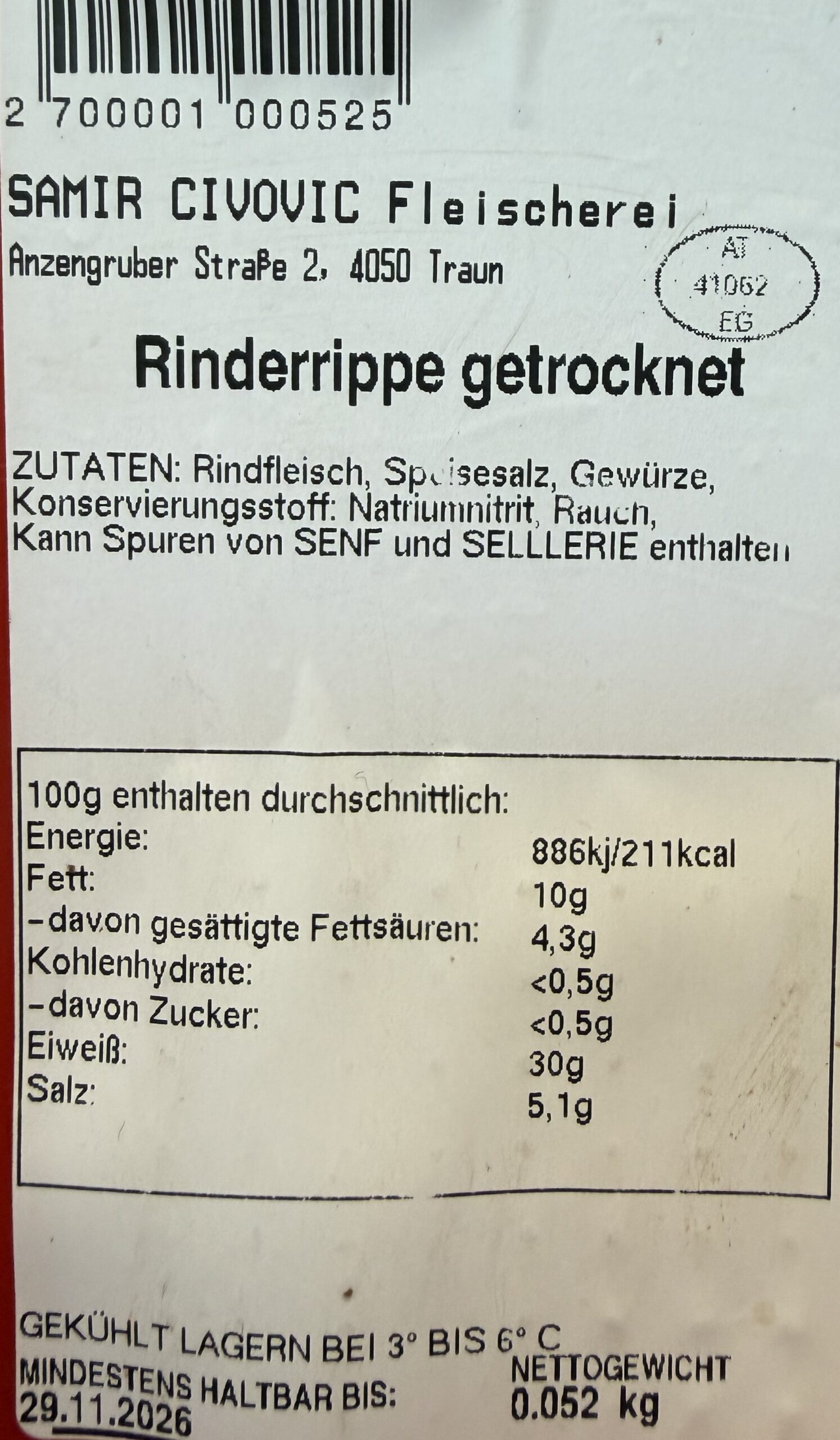 Suha rebra Civovic ca. 1kg – Bild 2