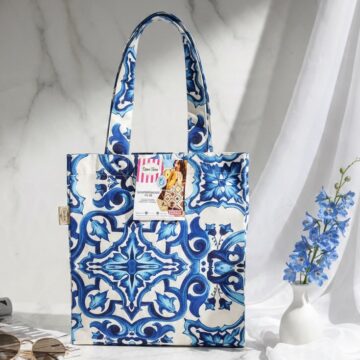 Shoppertasche to go, Urban Home (Blau & Weiß) 5586