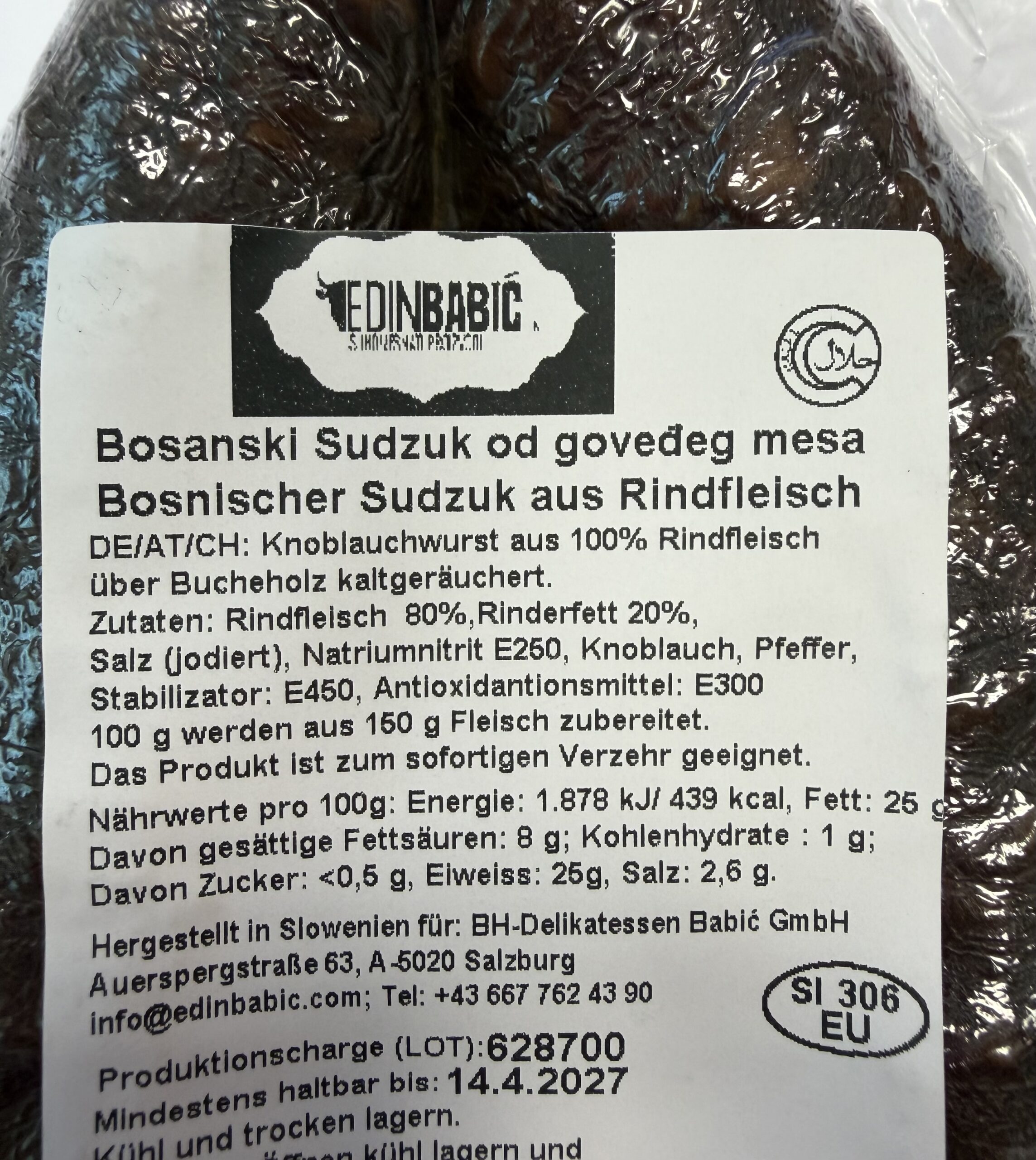 Edin Babic Bosnischer Sudzuk aus Rindfleisch ca. 360-410g – Bild 3
