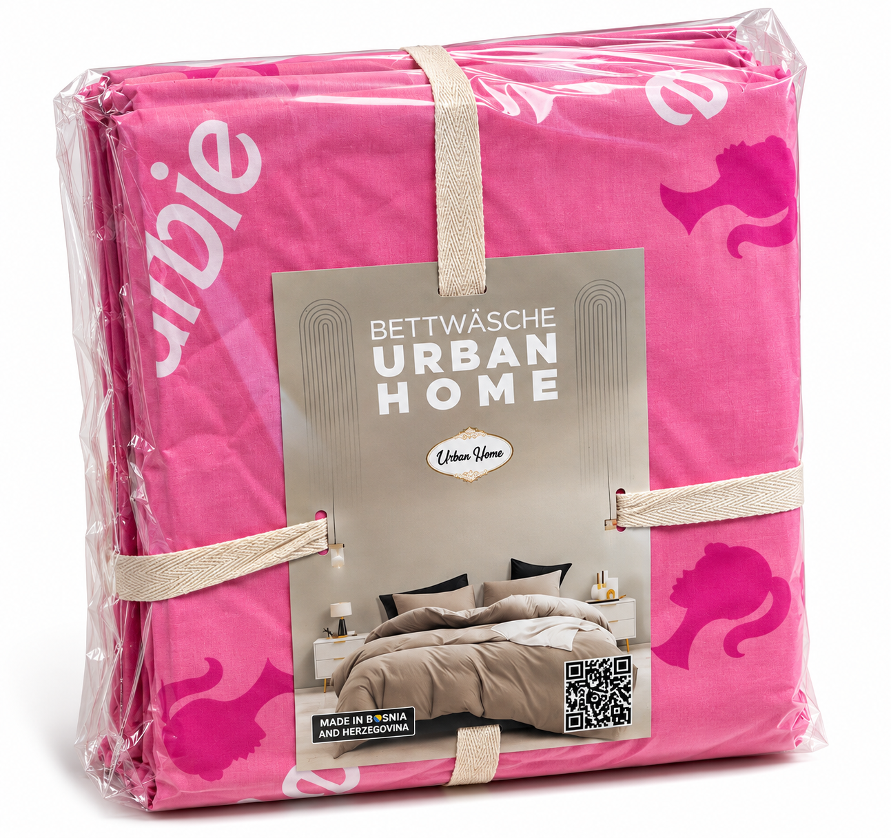 Barbie Bettwäsche ,Urban Home Rosa/Weiß 140x200 – Bild 2