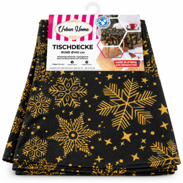 Tischdecke Rund Urban Home 140cm ( 0918 )Golden Snow
