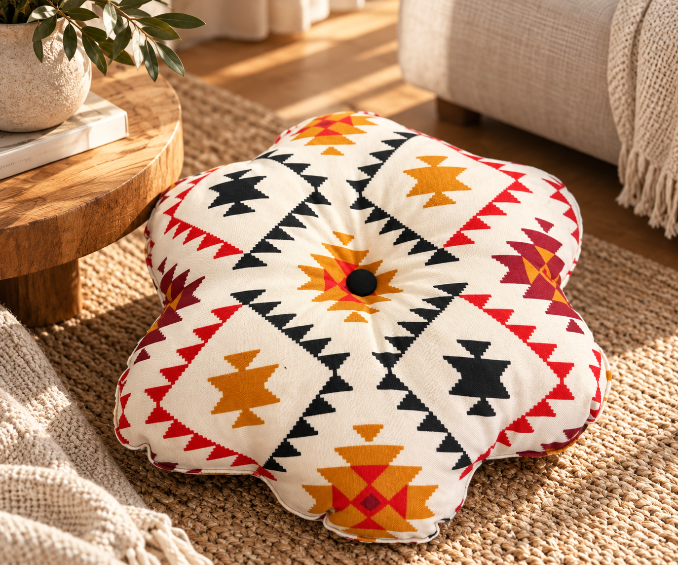 Kissen „Blume“ 40 × 40 cm Urban Home (1106)