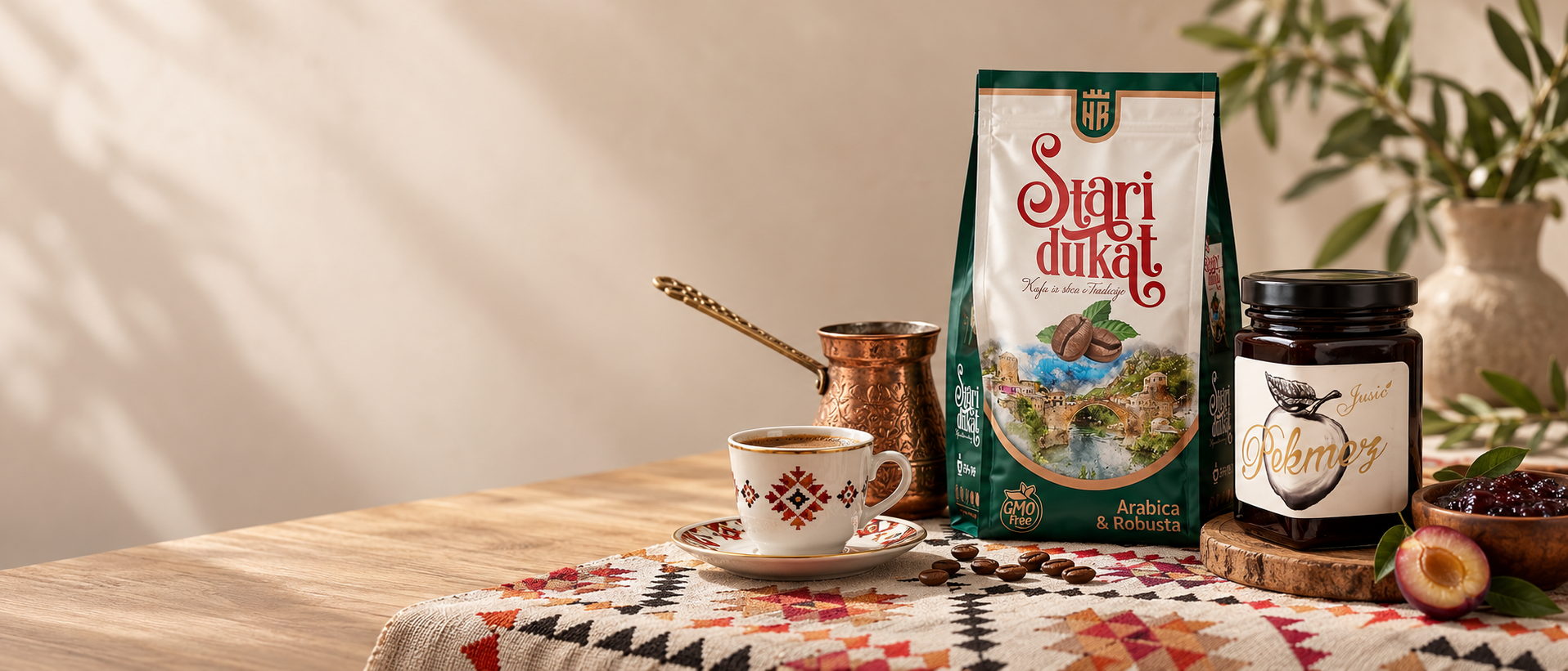 Tradicionalna kava i pekmez u toplom ambijentu